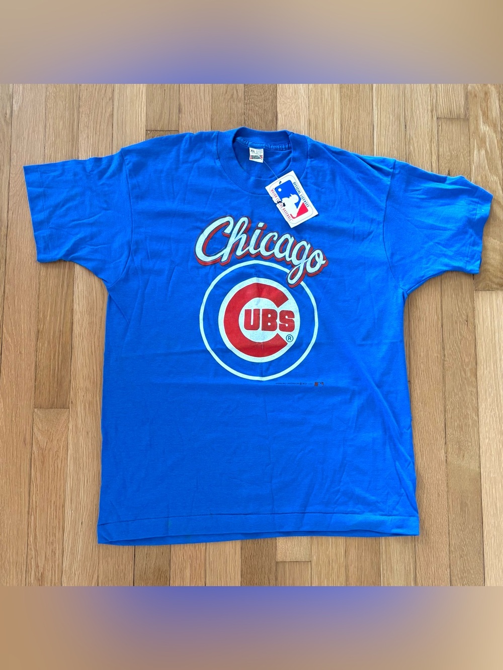 Vintage Chicago Cubs Shirt Single Stitch Deadstock Graphic Print Made In USA XL